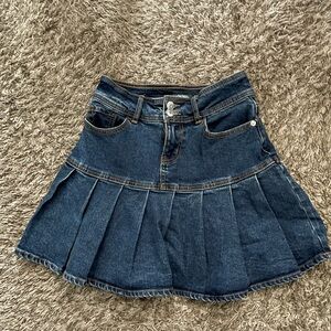 Wild Fable Dark Blue A-Line Denim Skirt
